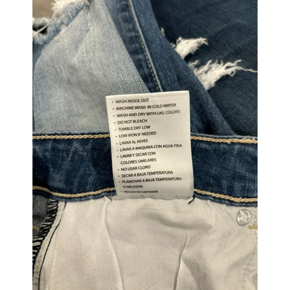 KanCan‎ Jeans Women's 5/26 Blue Denim Distressed Medium Wash Cotton Frayed Hem